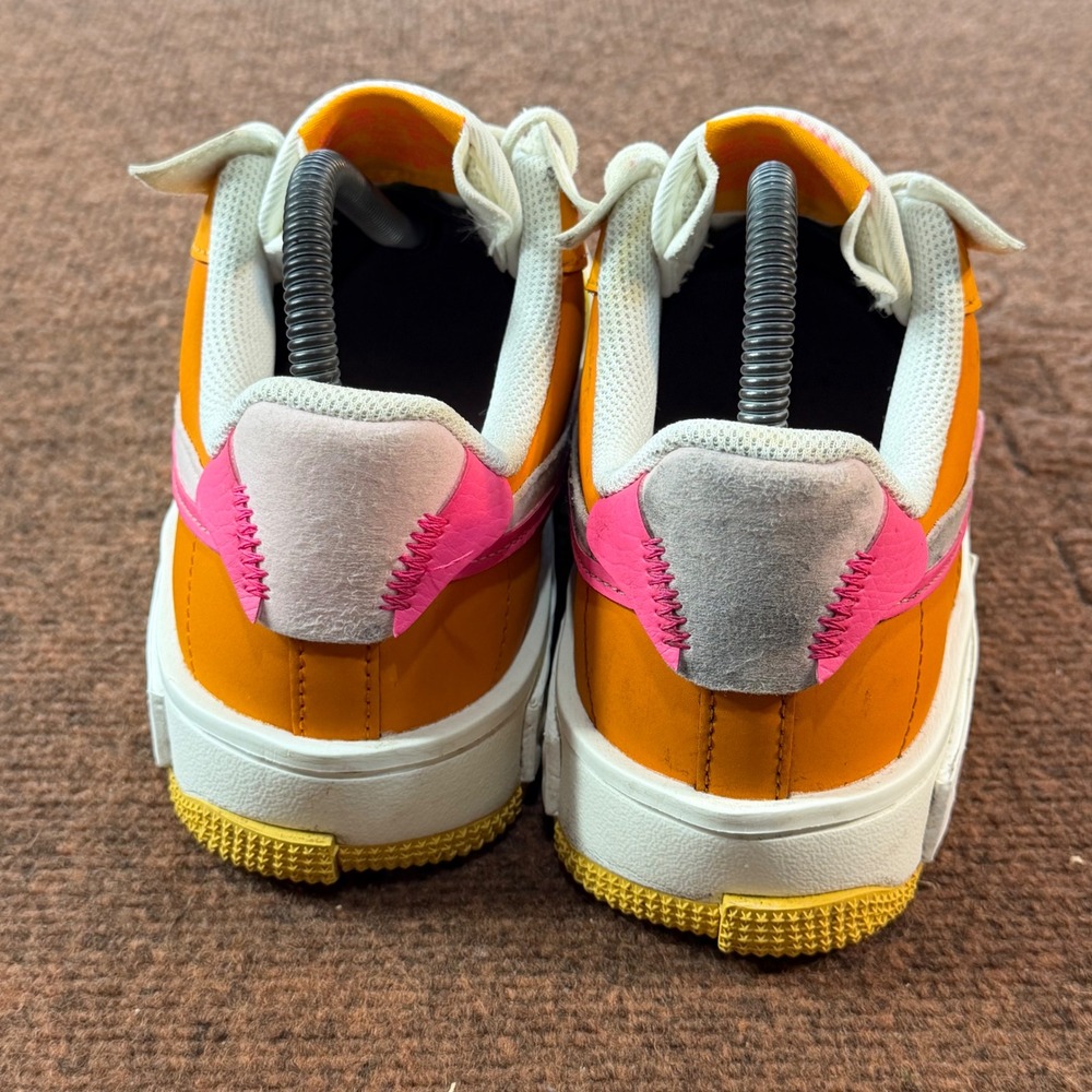 B+ gym Nike Fontanka Air Force 1 Yellow Orange Pink White DX2675-100 Womens 7.5 - Picture 4 of 11